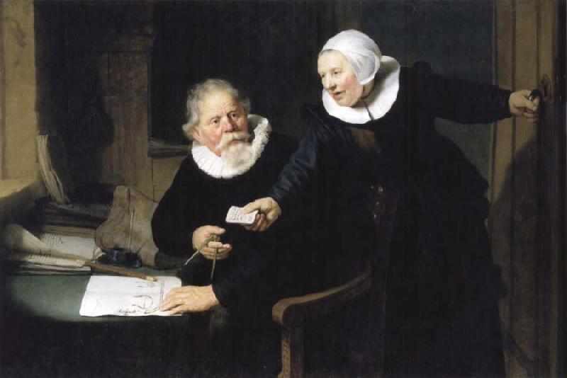 REMBRANDT Harmenszoon van Rijn The Shipbuilder Jan Rijksen and His Wife Griet Jans Germany oil painting art